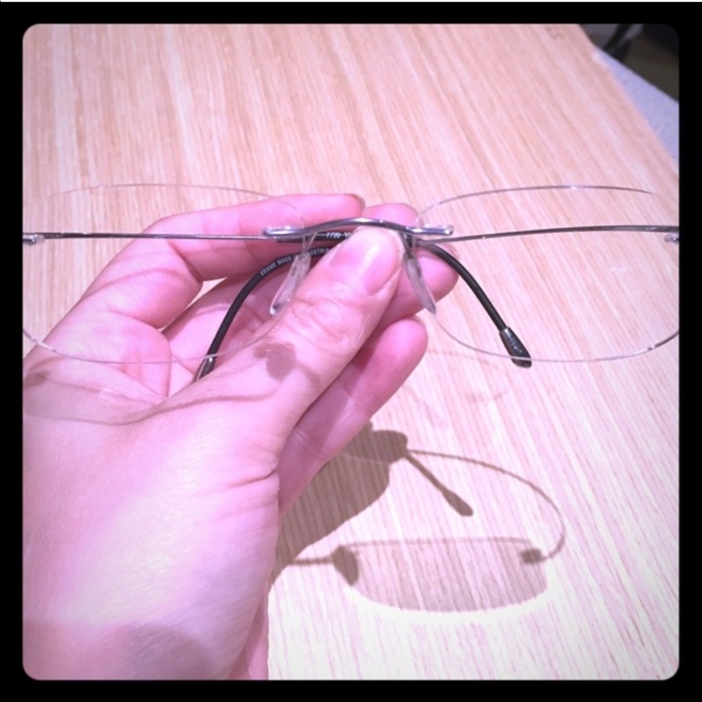 Silhouette eyeglasses.